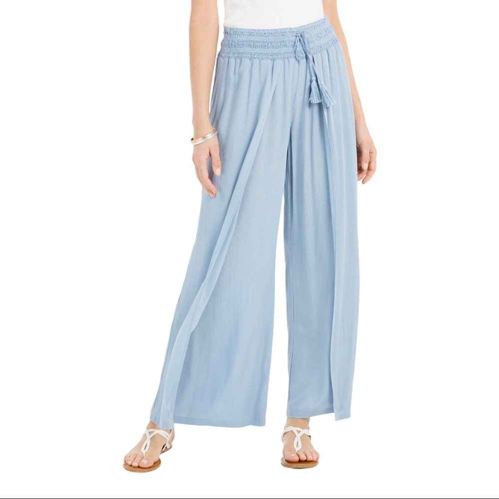 Macy’s Style & Co. Wide Leg Pants Blue Seashell | Size Large | NWT